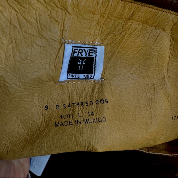 Frye Phillip Harness Knee High Leather Boots Sz 9 Brown w/Studs Back Zipper - Picture 10 of 10